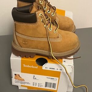 Timberland Kids Tan Leather Boots